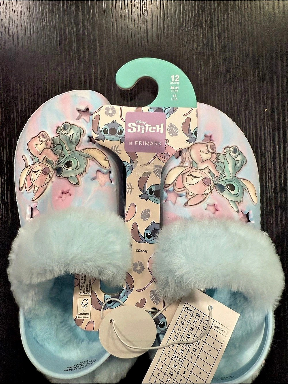 Disney Stitch & Angel slippers Girls Pink & Blue NWT US 13